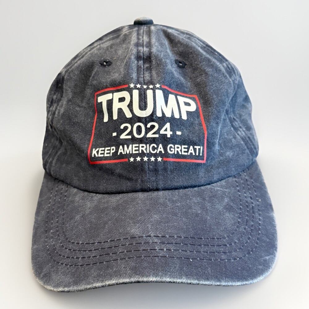 Trump 2024 Keep America Great Unisex Navy Adjustable Strapback Hat Baseball Cap